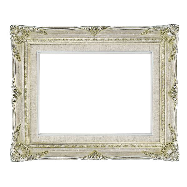 豪華仕様 油絵額縁/油彩額縁 (F6 シルバー)吊金具付き 11,257円