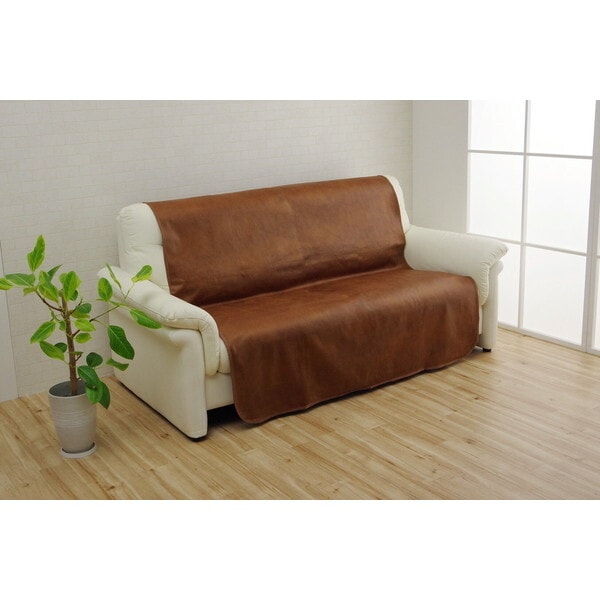 1161000068708 ソファーカバー 背面 引っかき傷防止 抗菌 シワになりにくい ずれにくい ブラウン 約150×200cm メーカー直送