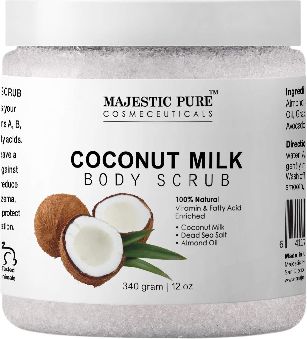Majestic Pure Coconut Milk Body Scrub， Anti Cellul