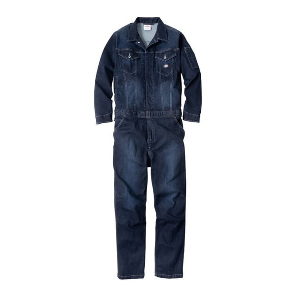 D686 INDIGO XS ストレッチシルキーデニム ツナギ