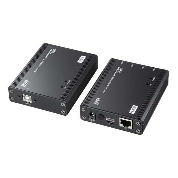USB2.0エクステンダー 100m延長4ポート USB-EXSET4