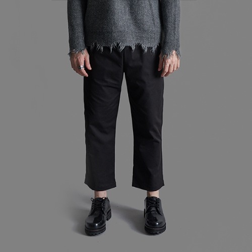 [送料無料]スミスアもーテーラードバンディングチノパンツブラック