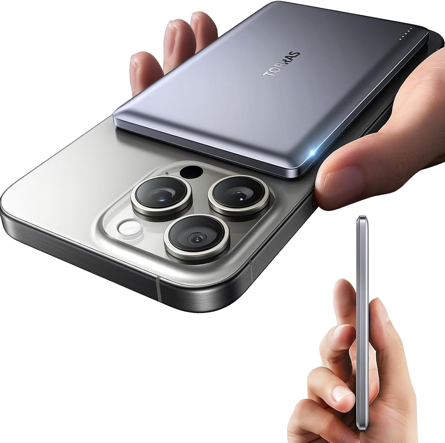 TORRAS MiniMag モバイル バッテリー MagSafe対応 【Ultra Slim】コンパクト マグネット式 ワイヤレス充電 Power Bank 5000mAh 急速充電 軽量 小型 5,367円