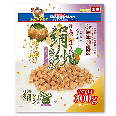 他サイト： ドギーマン 絹紗 キューブ 野菜入り 300g(100gX3袋) ペットの商品画像