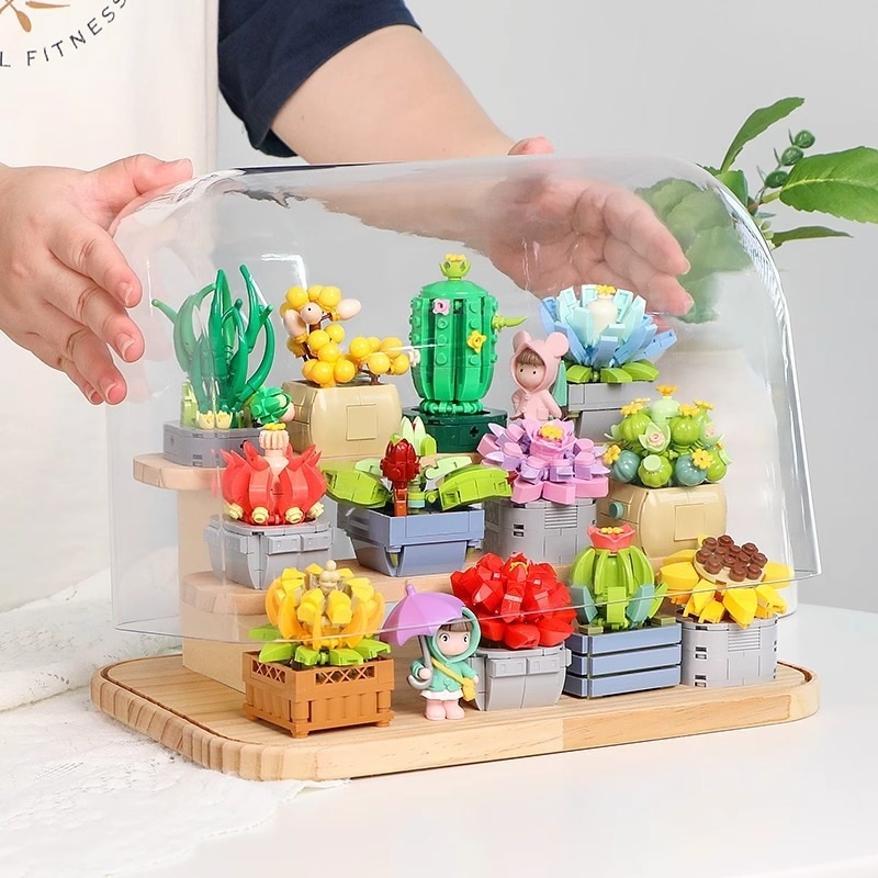 ライトなしフェミ積み木ミートソースブラインドボックス組み立てブロック男の子女の子向けフィギュアおもちゃデスクトップ装飾品
