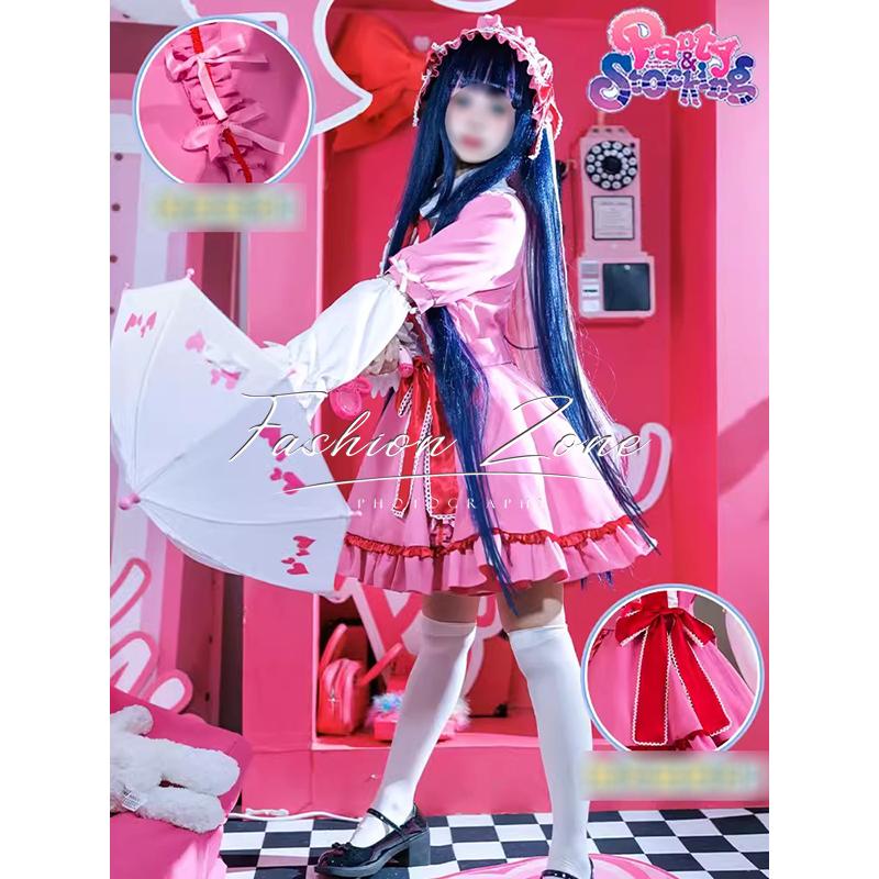 パンティストッキングwithガーターベルト 風 ストッキング コスプレ衣装 ウィッグ 靴 cosplay ハロウィン 演出服 変装