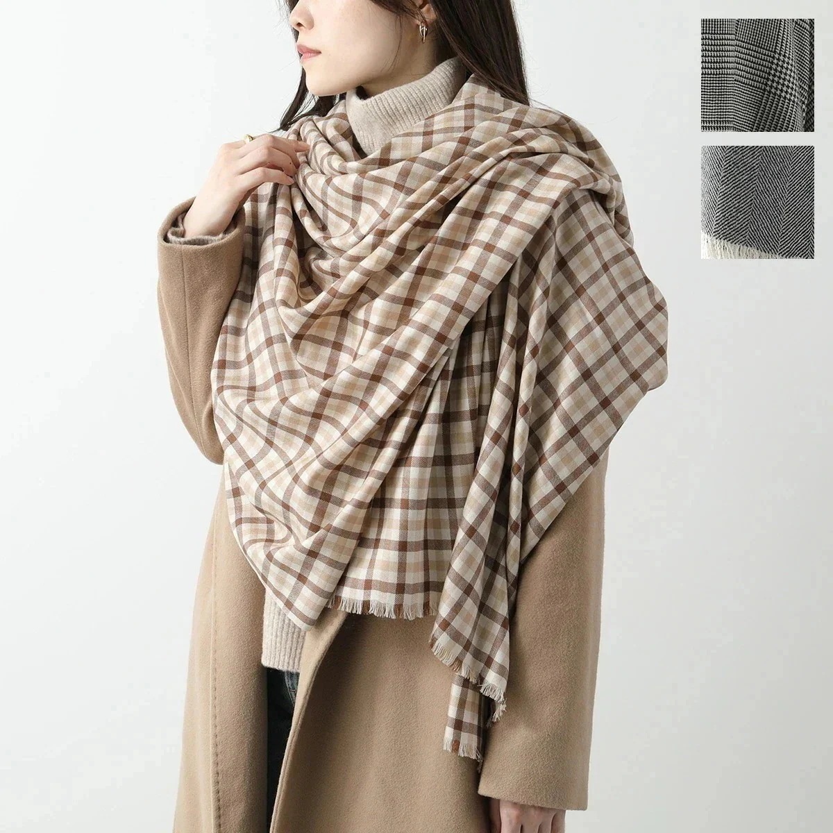 WEEKEND MAX MARA ウィークエンド マックスマーラ ストール DIDA レディース ウール マフラー グレンチェック ヘリンボーン カラー3色