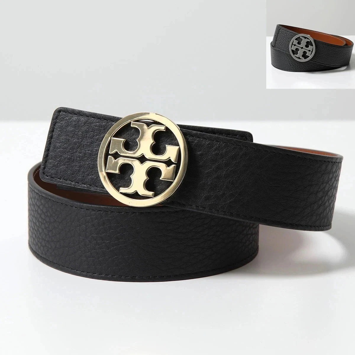 TORY BURCH トリーバーチ ベルト 1.5 MILLER 1.5インチ ミラー 138936 レディース リバーシブル レザー メタルロゴバックル カラ