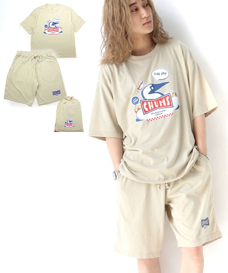 ルームウェア メンズ レディース 3点セット 部屋着 上下セット ホームチラックスドレスセット CH01-2551　セットアップ 【セールの為返品・交換不可商品】