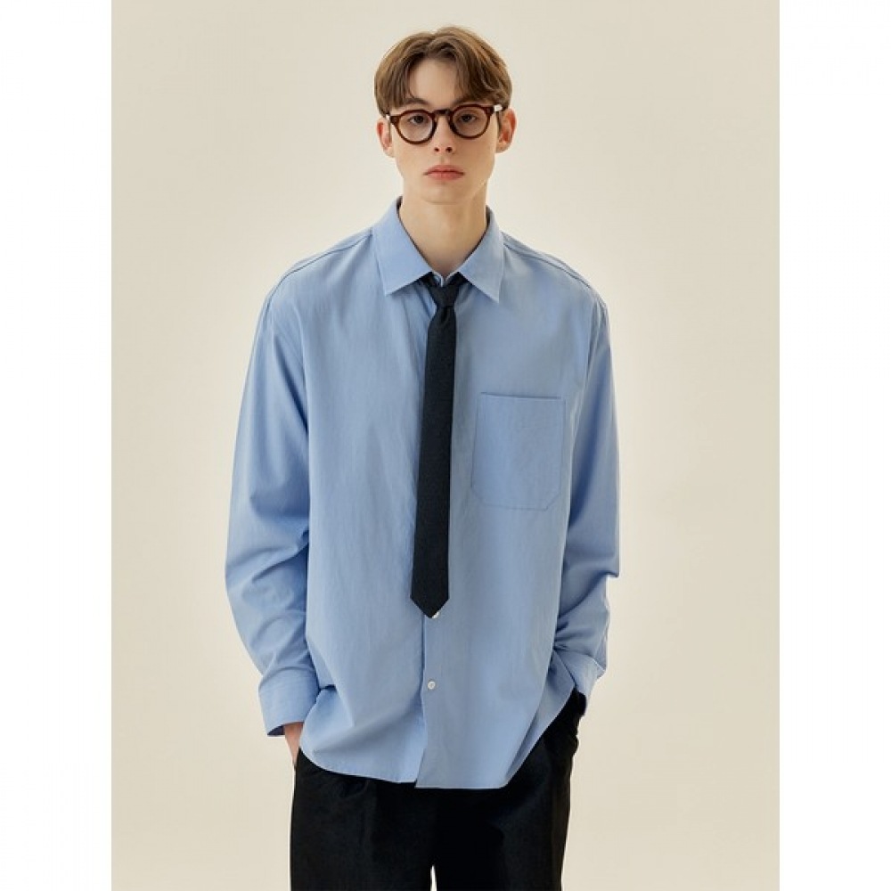 [マインドブリッジ] ペーパーコットンオーバーフィットシャツ