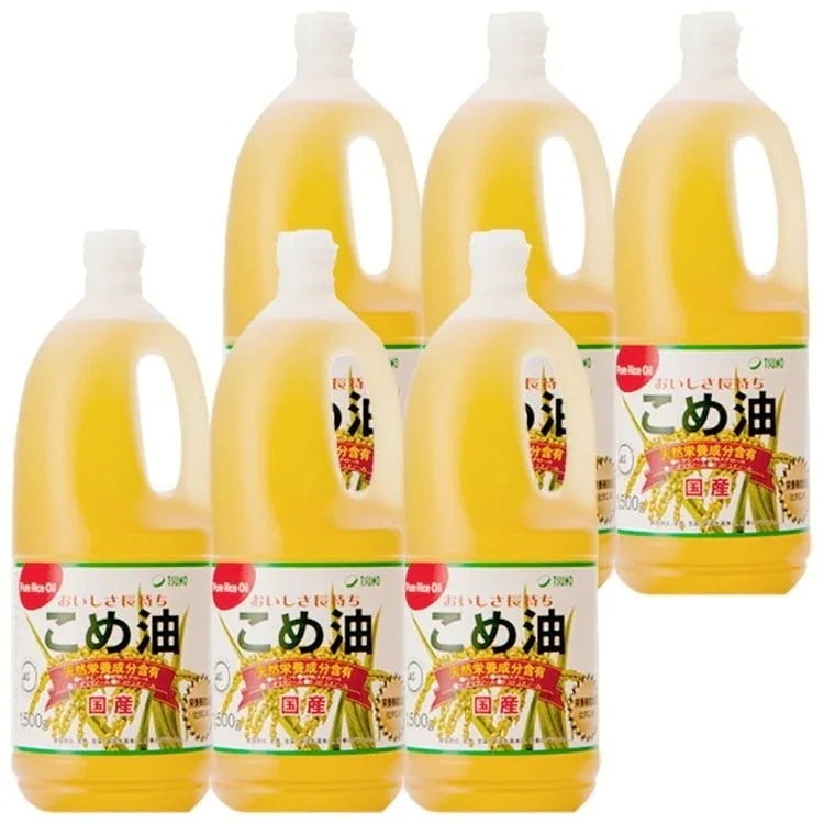 6本こめ油 築野食品 1.5kg 送料無料 米油 こめあぶら 1500g TSUNO 国産 健康 ヘ メガ割