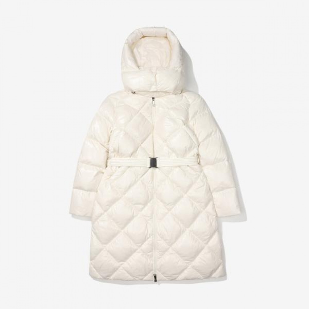 FILA プレミアム ベルト付き グースダウン ロングパデッドジャケット