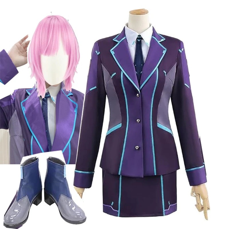 ２点で13o円OFF！【激安SALE】【即納】今だけの特別価格!コスプレ ハロウィン ウィッグ/靴追加可能 仮装 ハロウィン コスチューム 服 Vtuber 制服 ゆうひりり 衣装 コスプレ 夕陽リリ