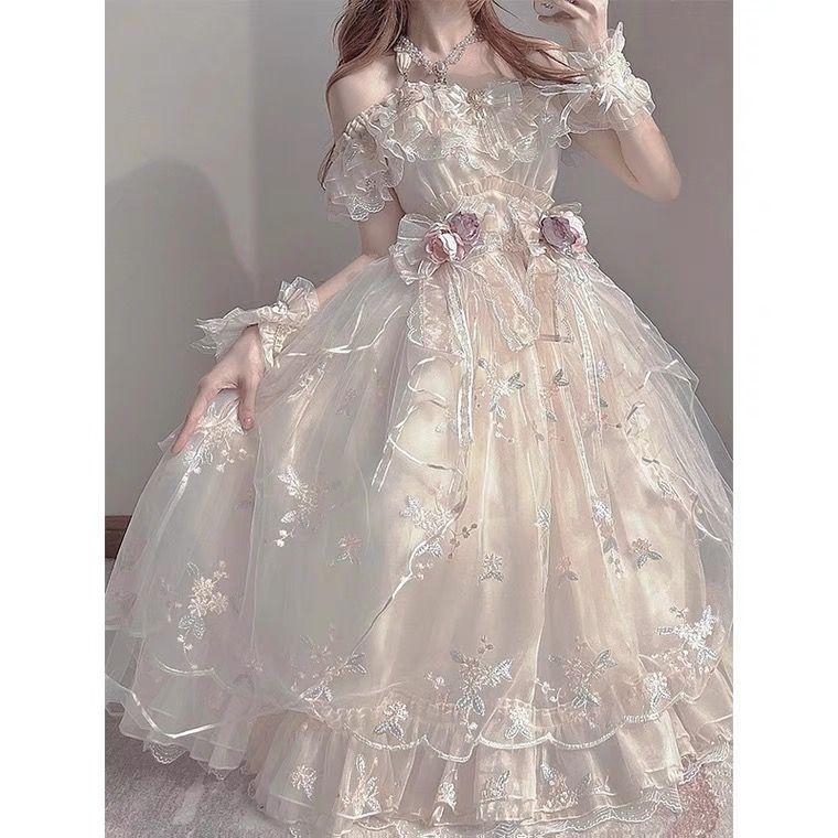 2022夏/新発/数量限定/Lolita系　甘い　ワンピース　jsk　OP　日常　写真　舞台　変装/ロリータ トップス 萌え レディース ゴスロリ ロリータファッション　変