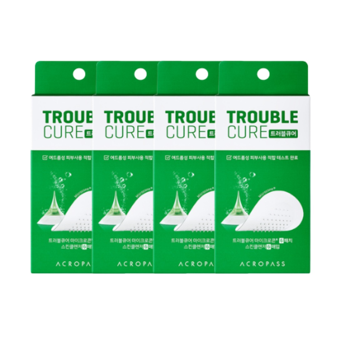 大容量 アクロパスキュア6p（スキンクレンザー6枚, トラブルキュア6パッチ）4ボックス