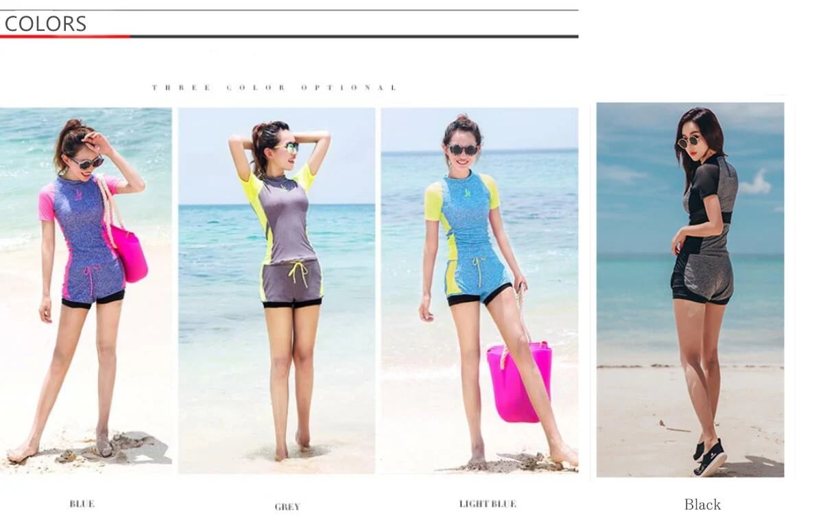 フィットネス 水着 上下セット 半袖 袖付 フィットネス セパレート 素材重視 水着 体型カバー レディース 水着レディース ビキニ バスト 盛れる ダンス 水着 ジム ヨガ ランニング