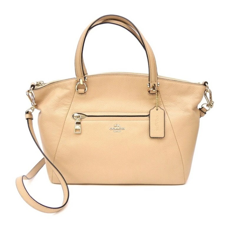 コーチ COACH 2WAYバッグ ハンドバッグ ショルダーバッグ 34340 ベージュ レザー 【中古】(69396)