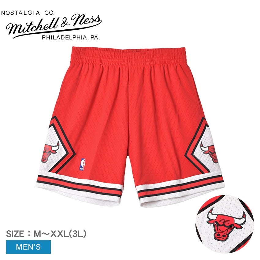 ミッチェル＆ネス NBA SWINGMAN ROAD SHORTS SMSHGS18223-CBUSCAR97 メンズ シカゴ・ブルズ Chicago Bulls バスケットボール パンツ