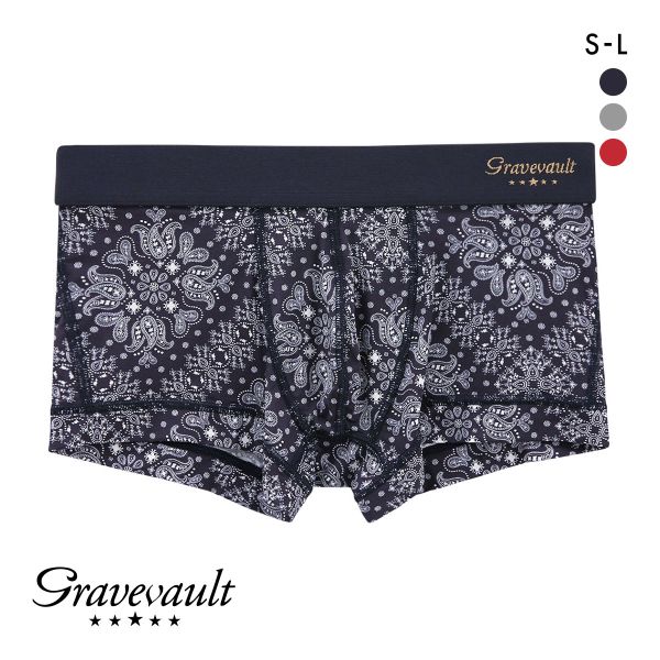 グレイブボールト Bandana ローライズ ボクサーパンツ SML メンズ 前閉じ 日本製 Gra