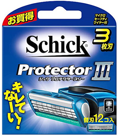 他サイト： Schick(シック) プロテクタースリー 3枚刃 替刃(12コ入) 髭剃り カミソリの商品画像