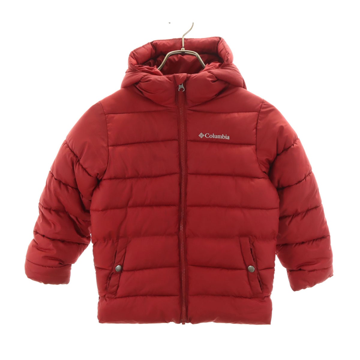 ビッグパフ ジャケット XS 6-7 レッド系 アウトドア 中綿 キッズ 古着