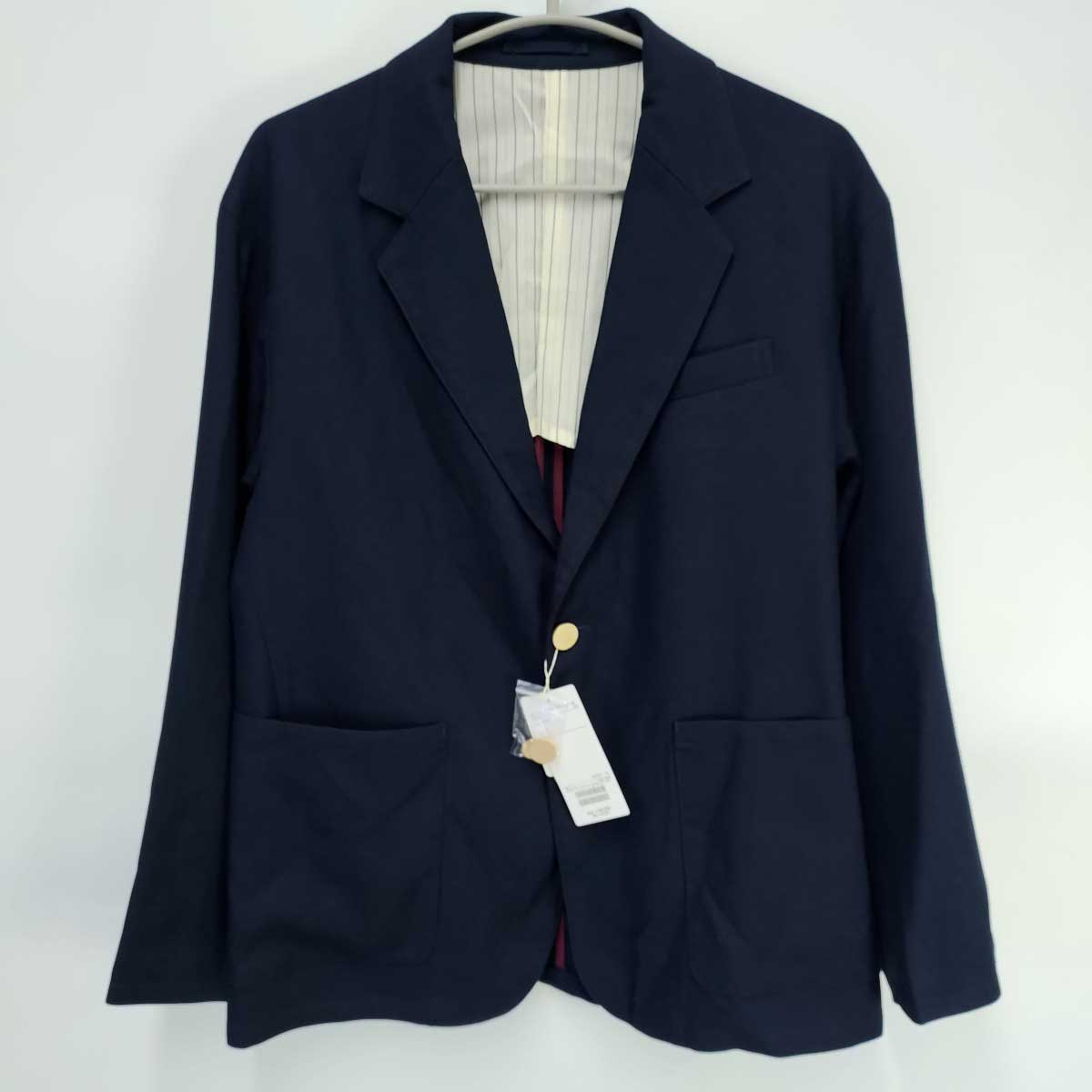 【中古・未使用品】ビームス ライツ 2ボタン ツイル ブレザー ジャケット S ネイビー 51-16-0074-147 メンズ BEAMS LIGHTS
