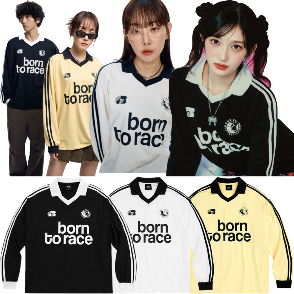 IVE イソ 着用/ユニセックス/BORN TRACK LONG SLEEVE FOOTBALL JERSEY
