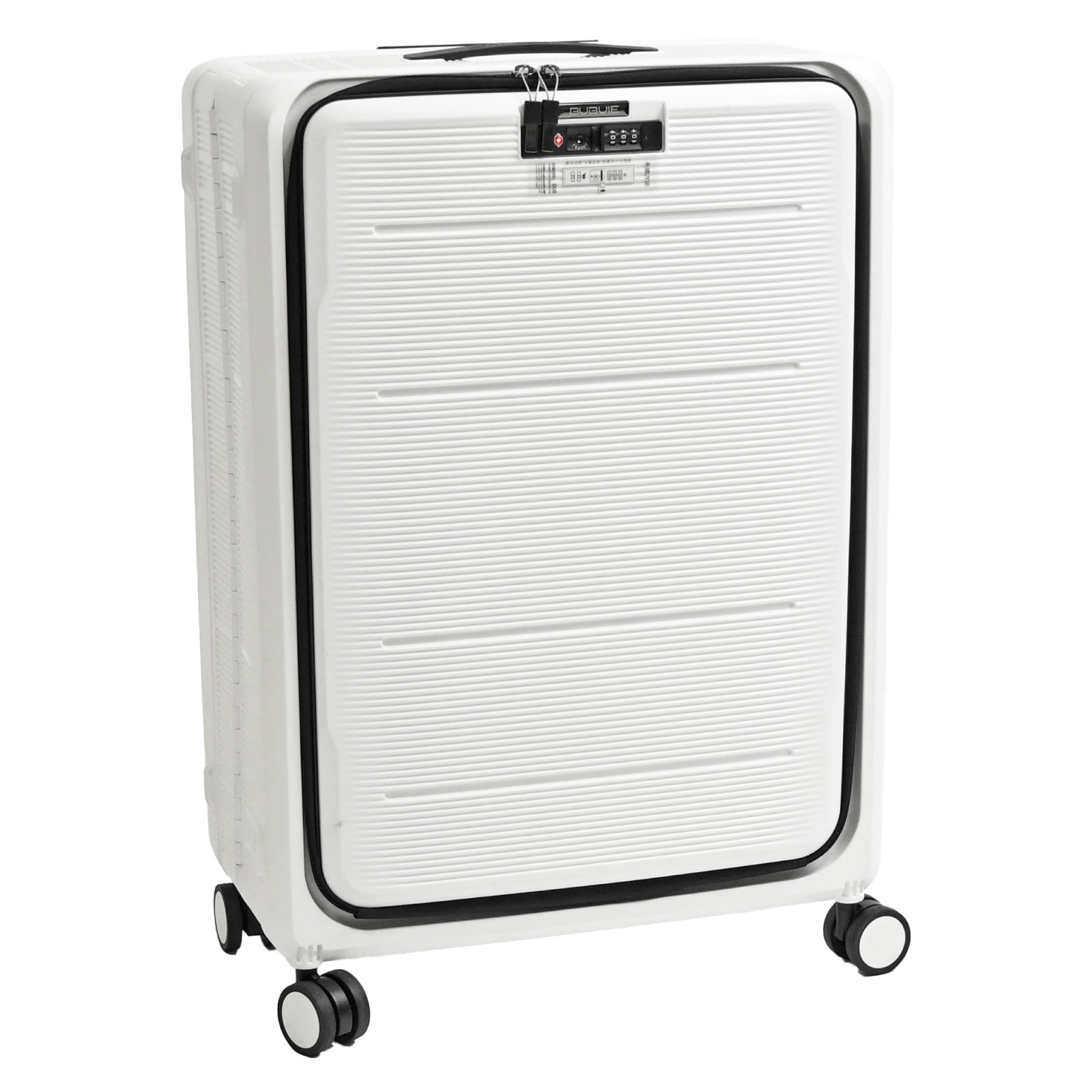 【K&M】 スーツケース 58L ホワイト 折りたたみ フロントオープン 畳んで仕舞える 海外 出張 軽量 TSAロック ダブルキャスター 折り畳み 7,216円