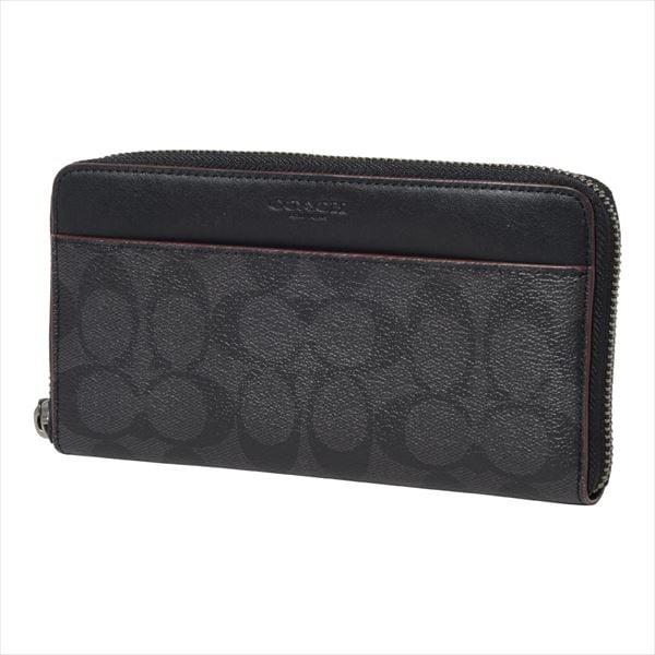 長財布 メンズ Wallet ブラック オックスブラッド シグネチャー F25517 N3A