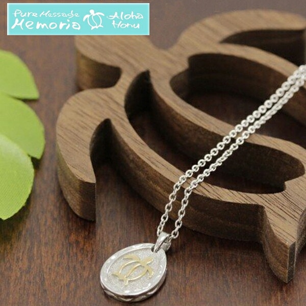 【即納】アロハホヌ レディース ネックレス ドロップ ステンレス イエローゴールド ALOHA HONU メンズ ハワイアンジュエリー ハワイアン ジュエリー ブランド ペア アクセサリー 安い