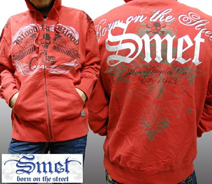 セール スメット メンズ パーカー スカル Smet SRED フーディー トップス インポート LAセレブ ファッション ハリウッド セレブ カジュアル ストリート セレカジ エドハーディー E