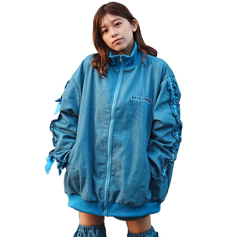 Melty Planet ジャケット ブルゾン 長袖 原宿 原宿系 ファッション デニム ポップ リボン 宇宙 ストリート パンク jr-521-126