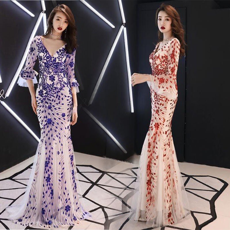 パーティードレス ロングドレス ワンピース マキシ丈 演奏会用 結婚式 合唱衣装 演奏会 披露宴 二