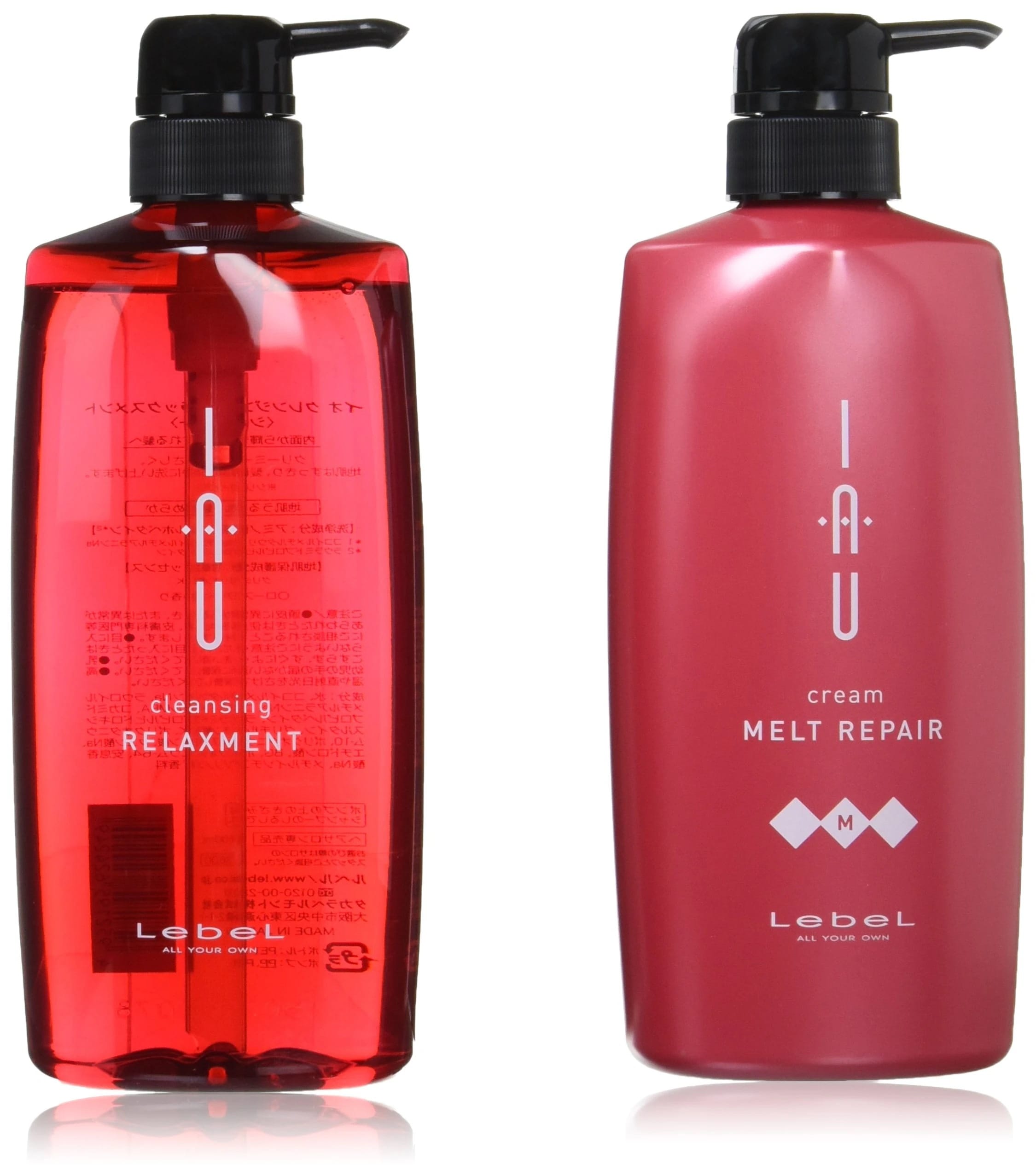ルベル IAU イオ クレンジング リラックスメント(シャンプー)600ml&イオ クリーム メルトリペア トリートメント600ml