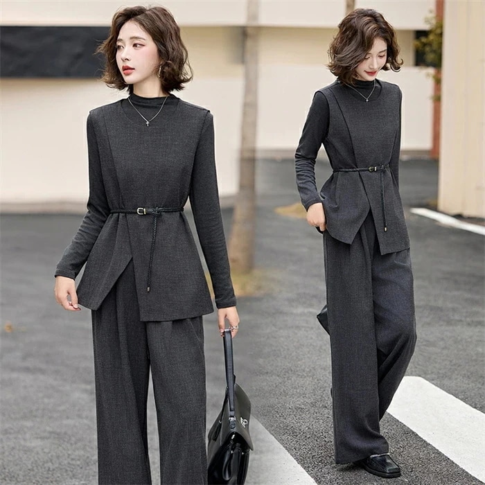 セットアップ 4点セット レディース スーツ パンツスーツ ベスト&テーパードパンツ セレモニー キレイめ ビジネススーツ 通勤スーツ フォーマル 入学式 卒業式 入園式 卒園式 ママスーツ 大きいサ