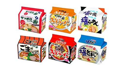 【AMAZON.CO.JP限定】 サンヨー 袋ラーメン 全6種食べ比べセット 5食×6個 (塩5食×1個味噌5食×1個醤油5食×1個ごま味5食×1個塩とんこつ5食×1個みそ旨辛5食×1個)