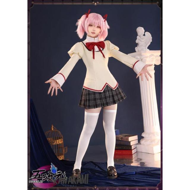 三分妄想　魔法少女まどかマギカ　見滝原中学校　女子制服　コスプレ衣装　ウィッグ　追加可