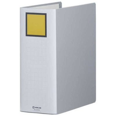 他サイト： スーパードッチ脱・着イージー A4タテ とじ厚100 グレー キングジム 2470A-GYの商品画像