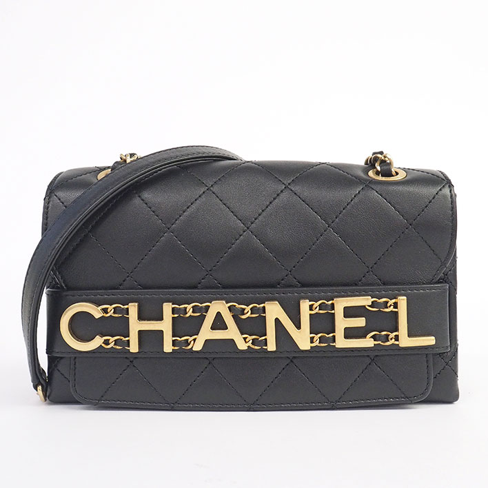 【美品】シャネル ロゴ チェーン ミニマト マトラッセ レディース 【ショルダーバッグ】