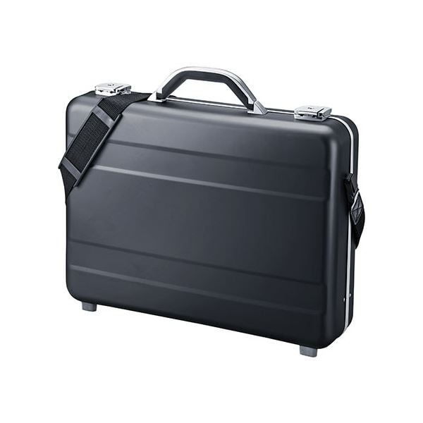 サンワダイレクト アタッシュケース(アルミケース15.6型対応A4収納パソコン収納ブラック) 200-BAG155BK 1個