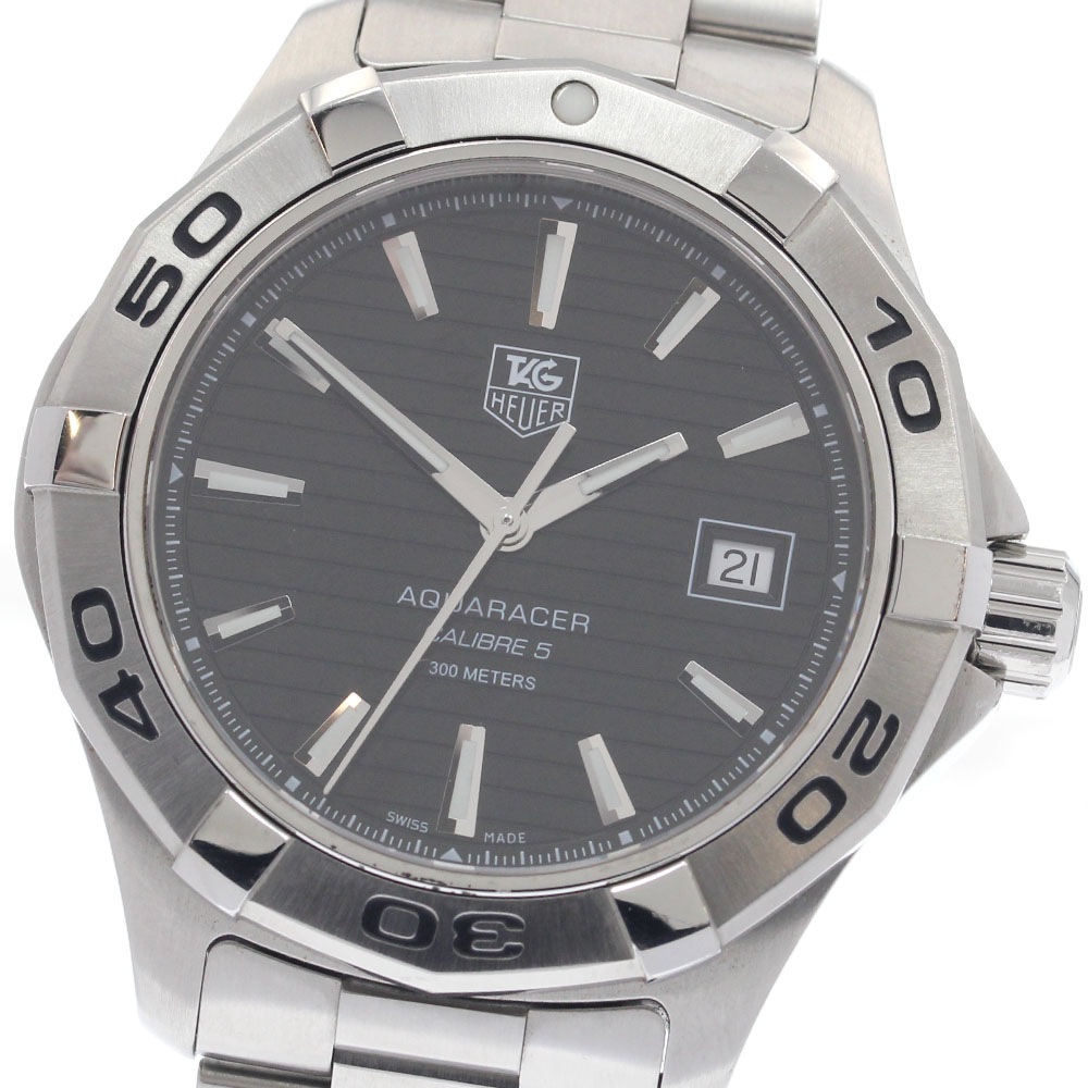 タグホイヤー TAG HEUER WAP2010 アクアレーサー デイト 自動巻き メンズ 箱付き_958735【中古】