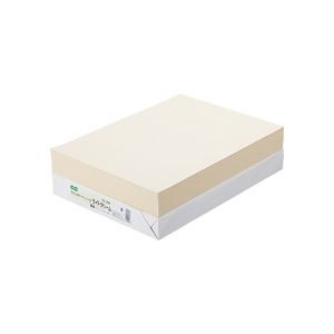 (まとめ) TANOSEE αエコカラーペーパーII B4 ライトクリーム 1冊(500枚) 10セット