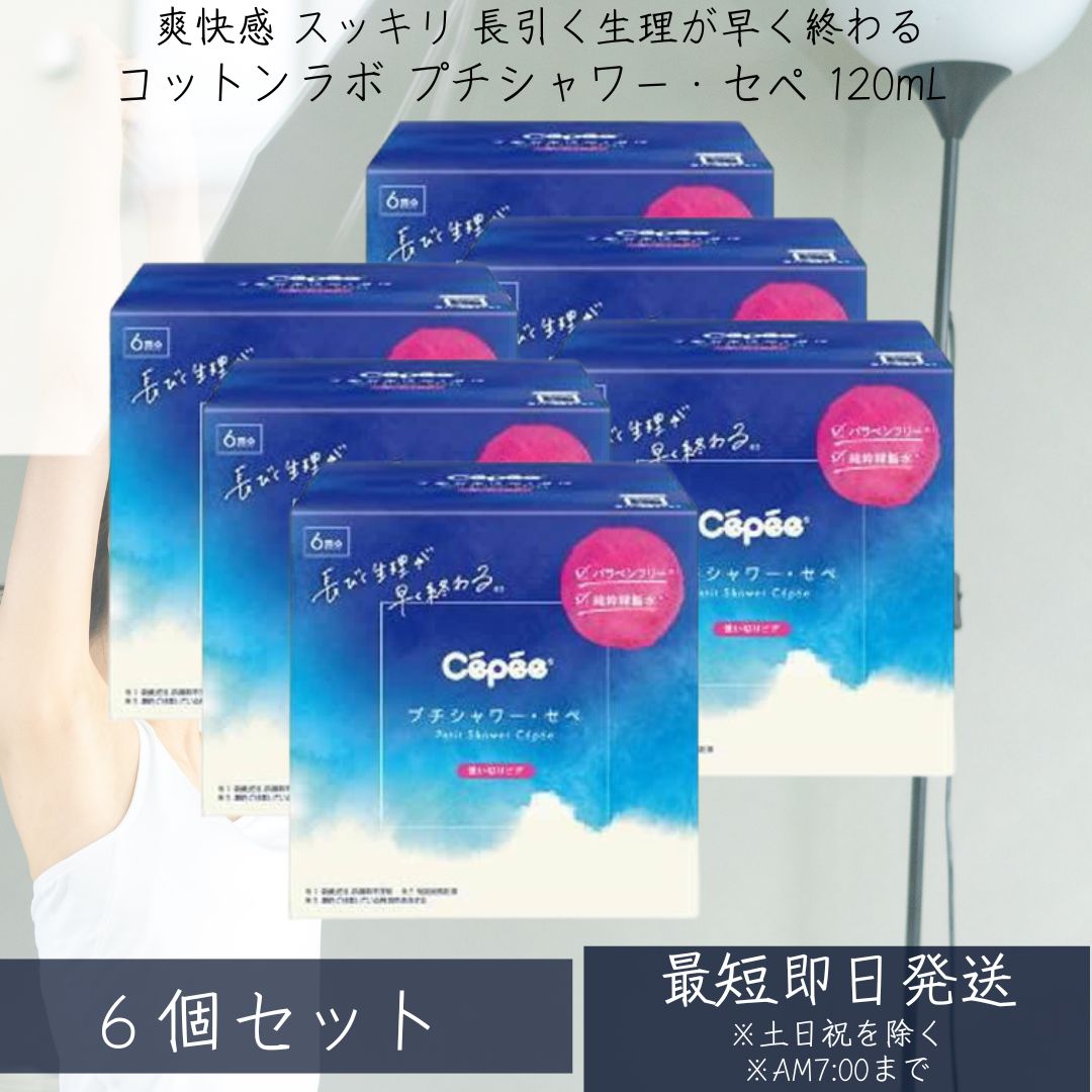 コットンラボ プチシャワー・セペ 120mL×6本入×６個セット プチシャワーセペ 使い捨てビデ 膣洗浄 ( ビデ ) 5,463円