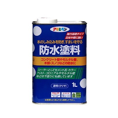 他サイト： アサヒペン 防水塗料 1L 透明（クリヤ）の商品画像