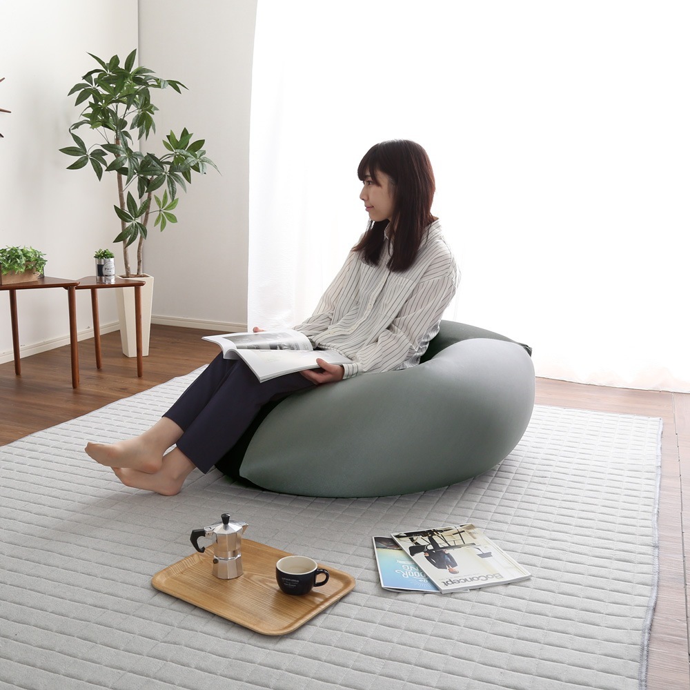 ビーズクッション 大きい 座椅子 洗える ソファ おしゃれ フロアチェア カバーリング 洗濯 体にフィット
