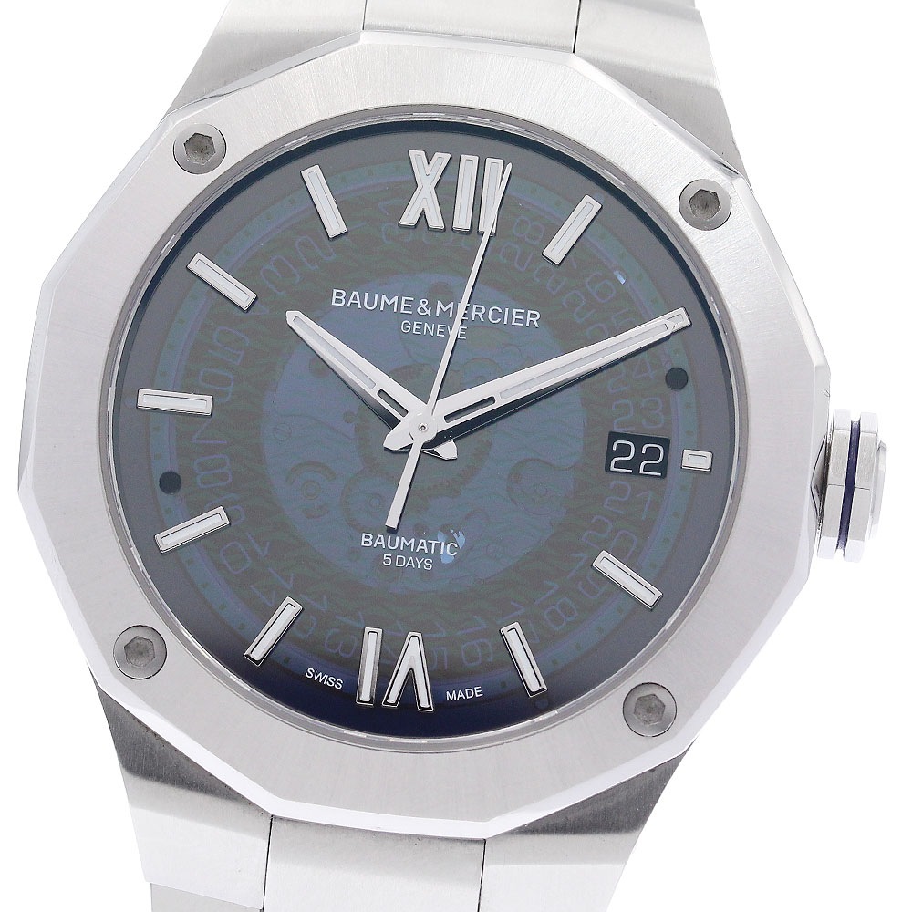 ボーム＆メルシェ Baume & Mercier 65899/M0A10616 リビエラ ボーマティック デイト 自動巻き メンズ 箱・保証書付き_948620【中古】