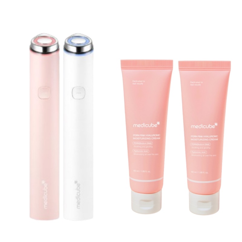 【新登場】PDRN水分クリーム50ml×2+ ごめんブースターミニ/韓国美容液/毛穴トーン/変動肌/レッドケア/限定ポーチ付き/ブースタープロミニ正規品/韓国 コスメ セット売り/美顔器 おすすめ 15,375円