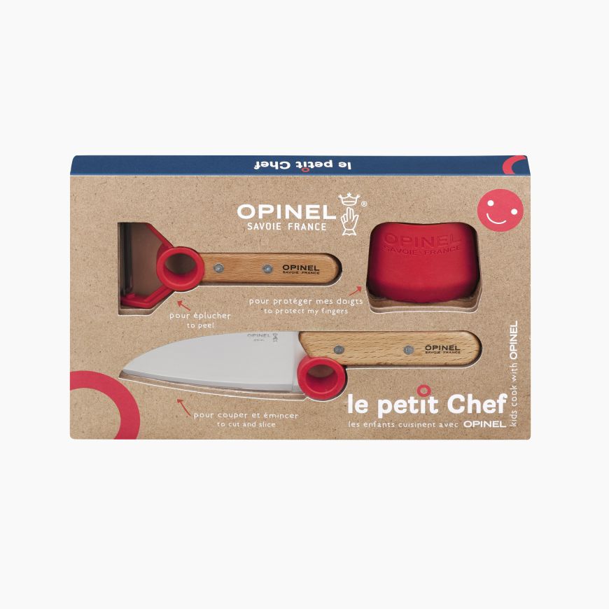 OPINEL オピネル ステンレススチール ナイフ キッズ 子供用 包丁 プチシェフ 10cm ピーラー付き [並行輸入品]