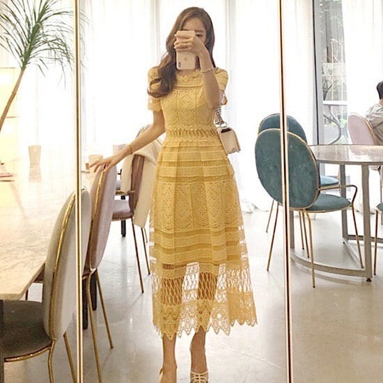 【取寄：納期2週間】パーティードレス ワンピース ドレス パーティー ロング丈 体型カバー 大きいサイズ 二次会 結婚式 お呼ばれ 春夏 ドレス レース フォーマルドレス 同窓会 低身長 ワンピース