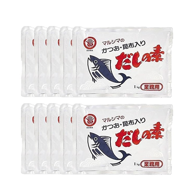 マルシマ かつお 昆布入り だしの素 1kg 10袋セット 業務用 小豆島 国産 調味料